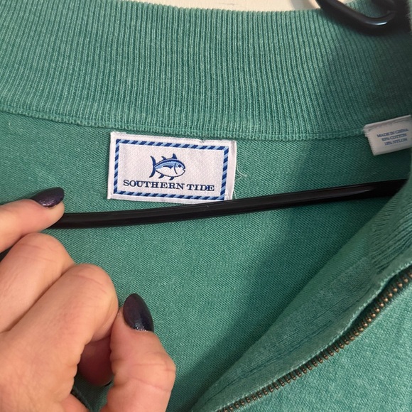 Southern Tide Green Quarter-Zip Pullover - Picture 2 of 4